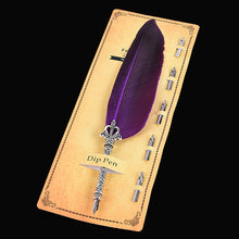 Load image into Gallery viewer, Antique Quill Feather Dip Fountain Pen