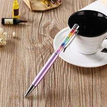 Load image into Gallery viewer, 1PCS  11 Colors Rainbow Diamond Ballpoint Pen Crystal