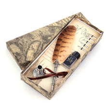 Load image into Gallery viewer, Vintage Metal Feather Fountain Pen
