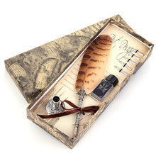 Load image into Gallery viewer, Vintage Metal Feather Fountain Pen