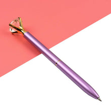 Load image into Gallery viewer, 14PCS Kawaii Ballpoint Pen Big Gem Metal Ball Pen