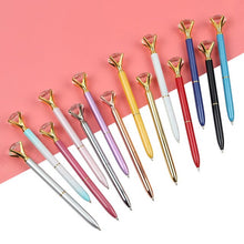 Load image into Gallery viewer, 14PCS Kawaii Ballpoint Pen Big Gem Metal Ball Pen