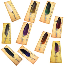 Load image into Gallery viewer, Beautiful Feather Dip Fountain Pen
